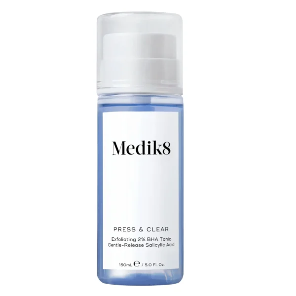 Medik8 Press & Clear Exfoliating 2% BHA Tonic available in Australia and New Zealand from authorised seller Skin Clinica