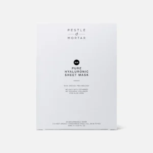 Pestle & Mortar Pure Hyaluronic Sheet mask comes in a box of three