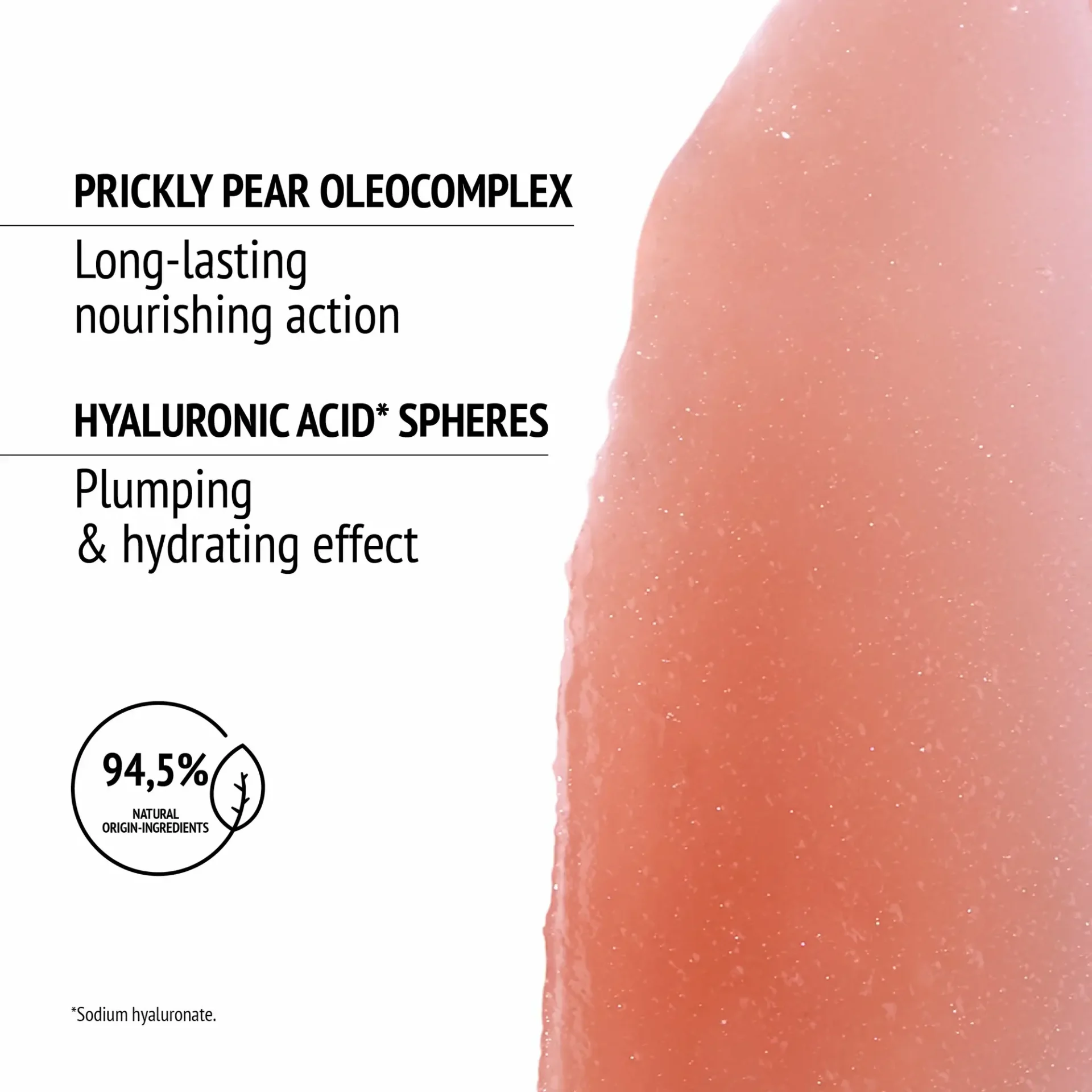 Comfort Zone Hydramemory Plumping Lip Balm infographic highlighting the benefits of this naturally derived lip hydrating and plumping balm