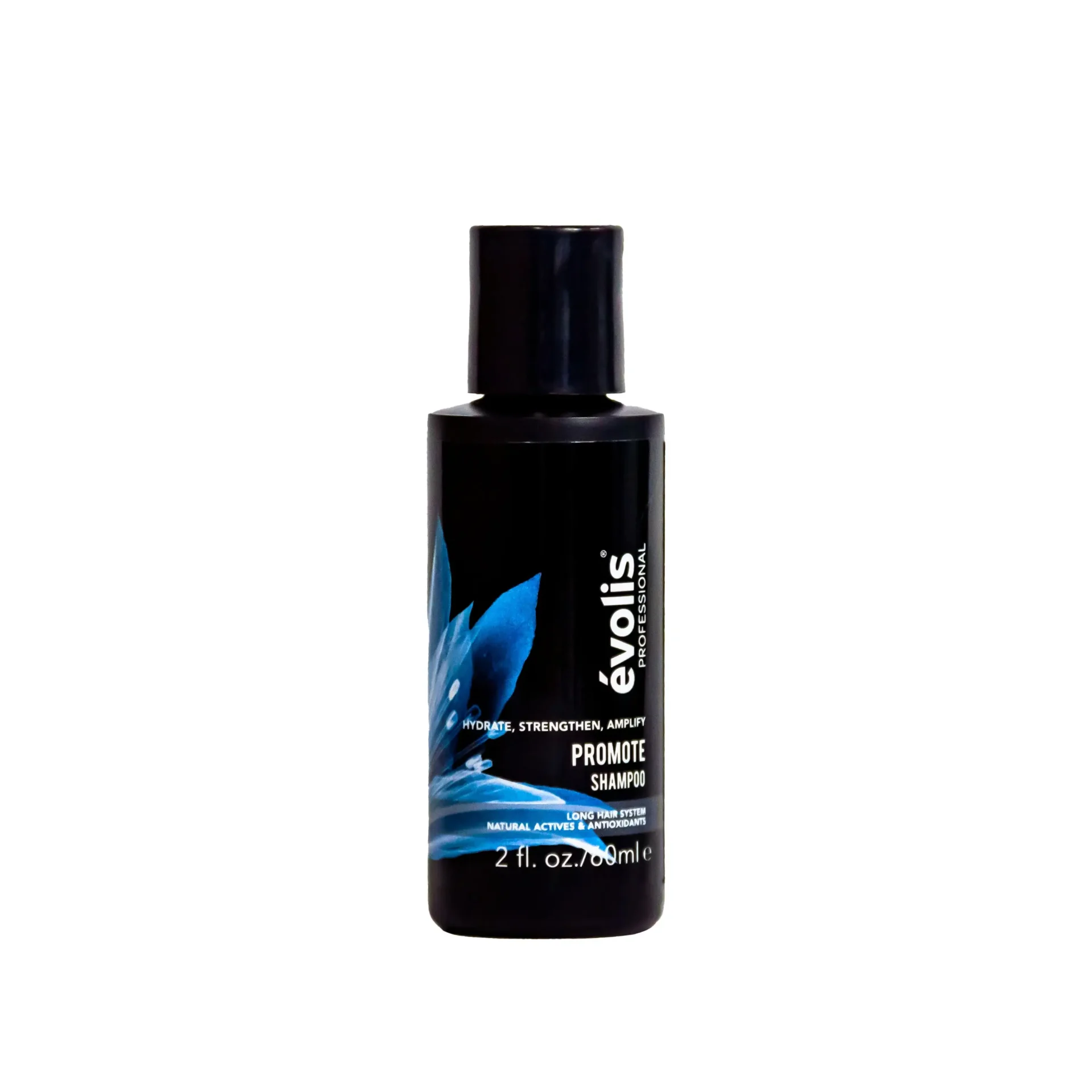 Evolis Promote Shampoo to hydrate, strengthen and amplify hair strands
